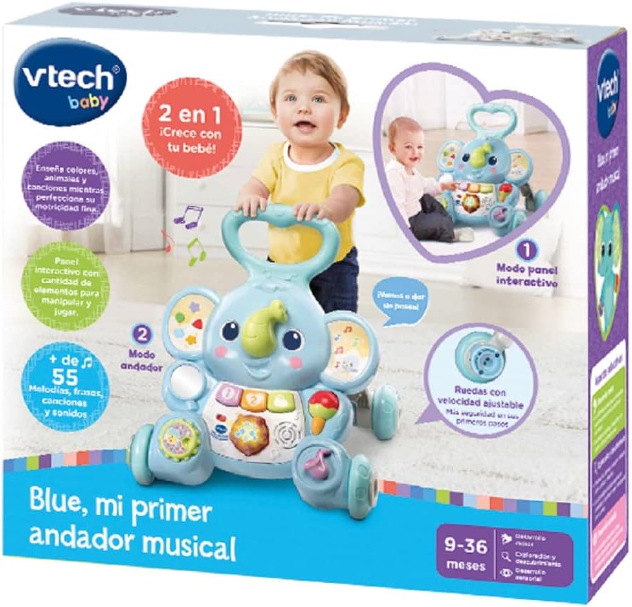 VTech Andador musical Blue, andadora para bebé interactivo