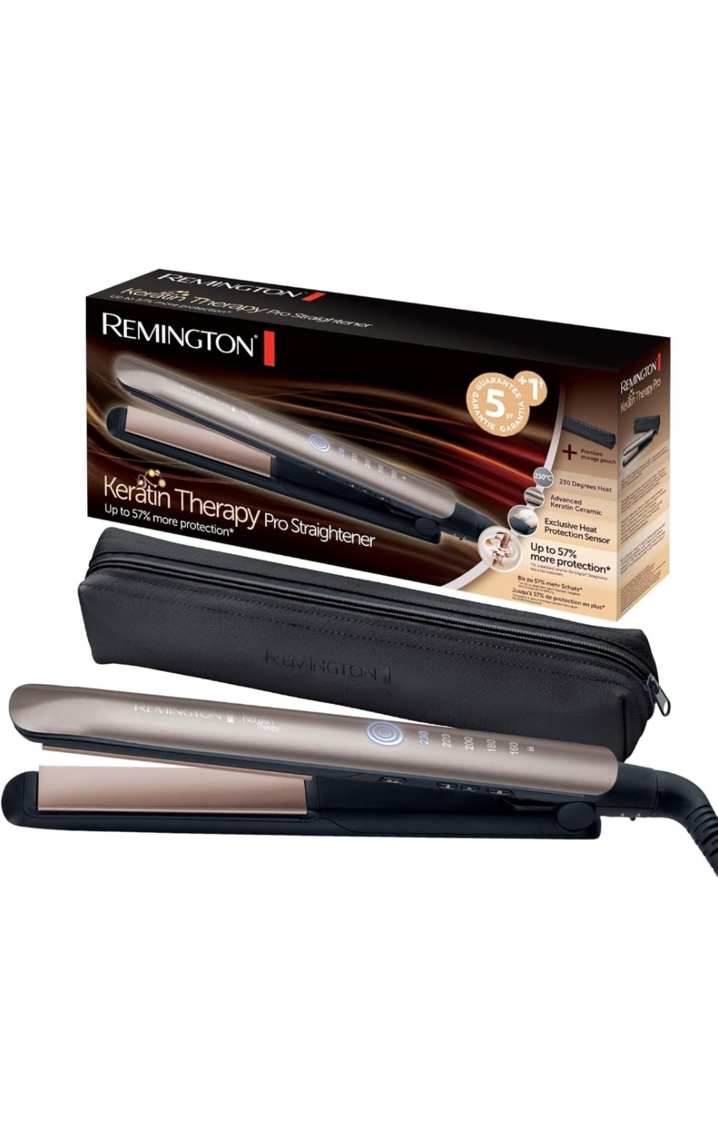 Plancha de pelo Remington KeratinTherapy Pro, S8593