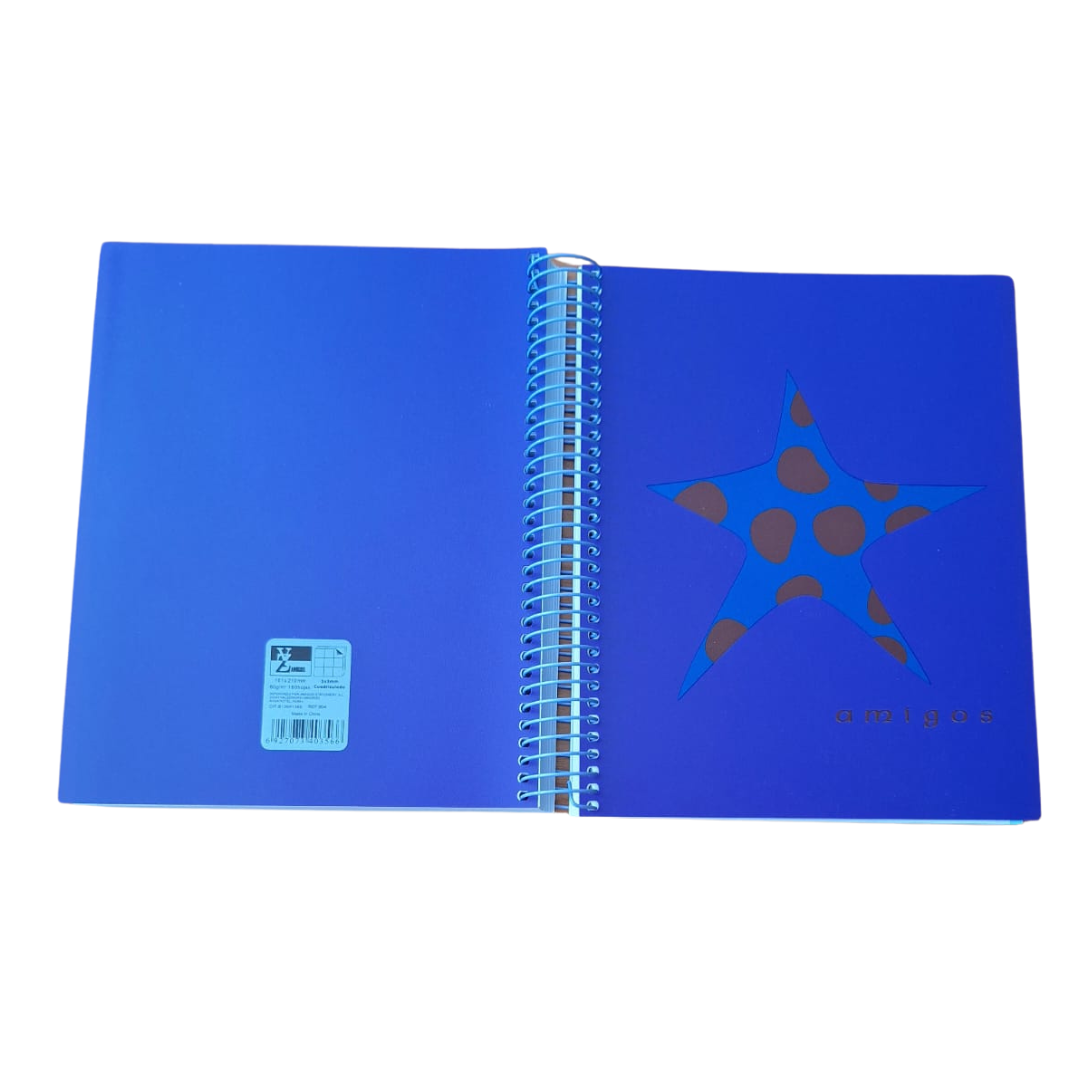 Cuaderno A5 160H T/Blanda cuadricula en color azul