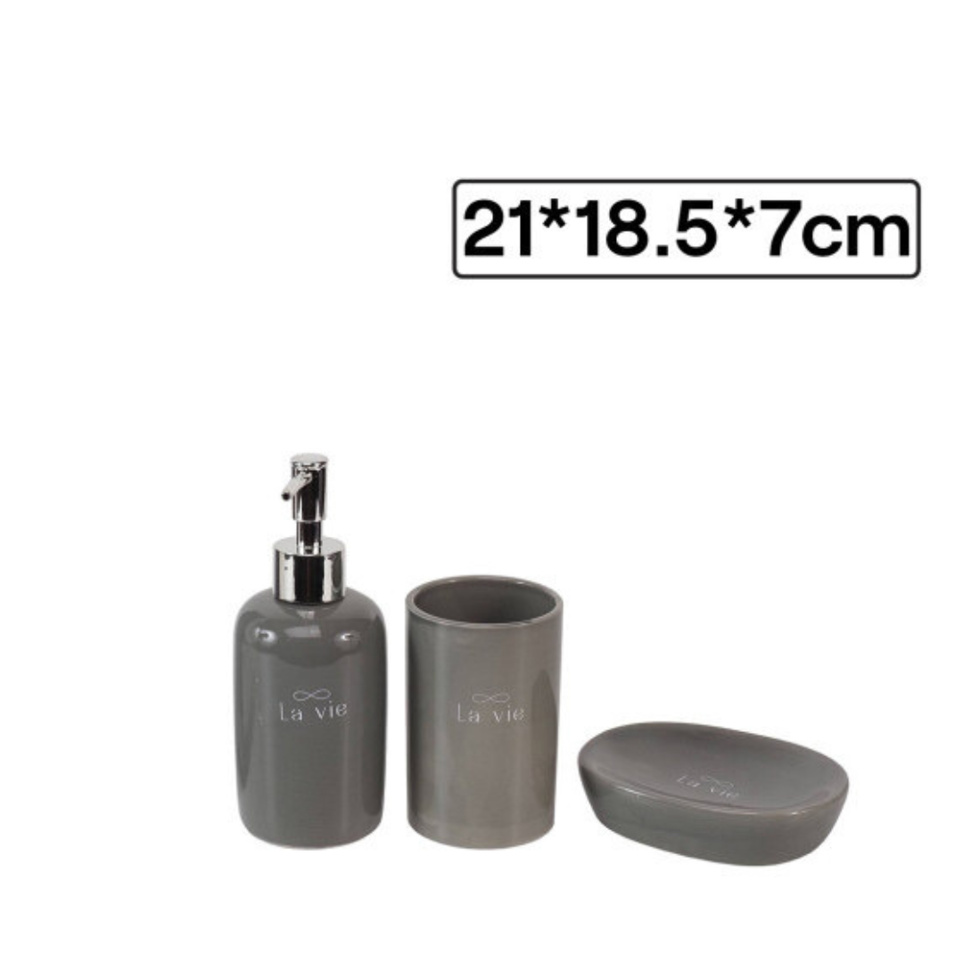 Set de baño 3 en 1 de cerámica marca: La Bolata Bath