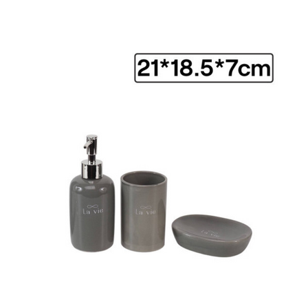 Set de baño 3 en 1 de cerámica marca: La Bolata Bath