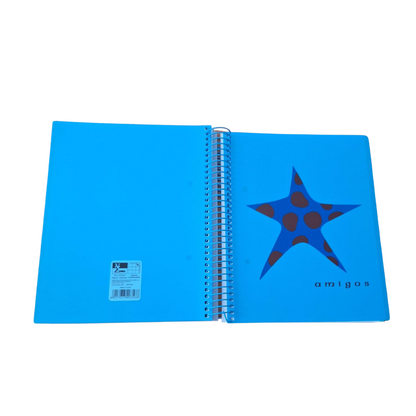 Cuaderno A5 160H T/Blanda cuadricula en color celeste