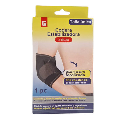 Codera estabilizadora talla única, unisex en color negro