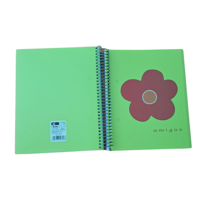 Cuaderno A5 160H T/Blanda cuadricula en color verde