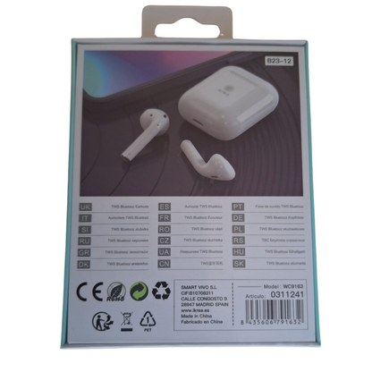 Auriculares TWS bluetooz en color blanco